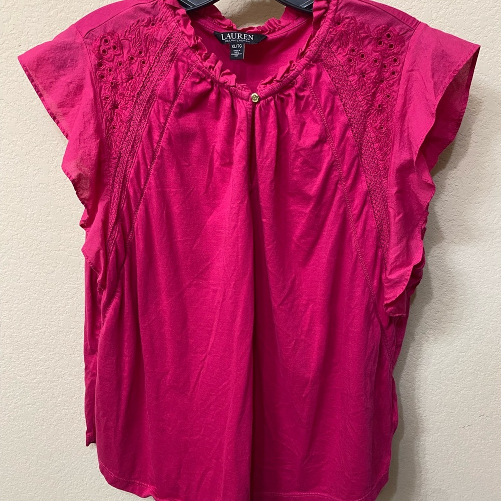 Lauren by Ralph Lauren pink shirt
